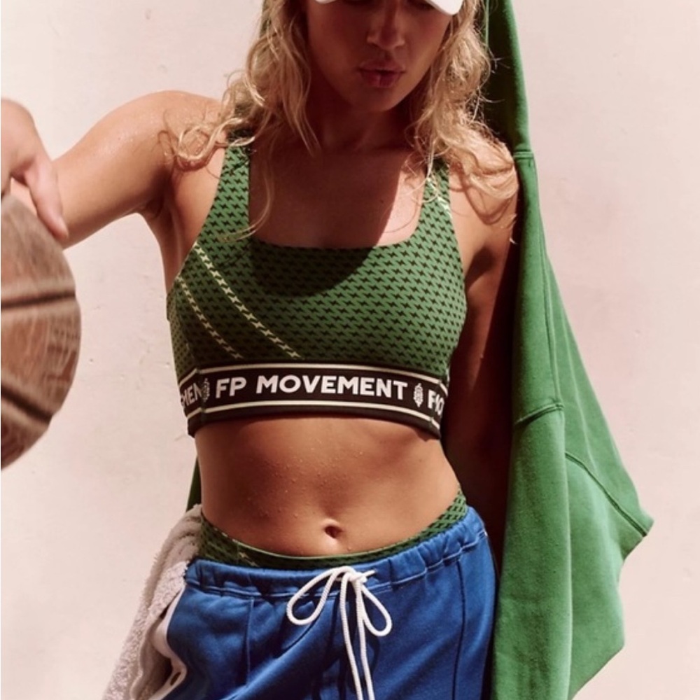 Free People Movement Never Better Logo Sports Bra